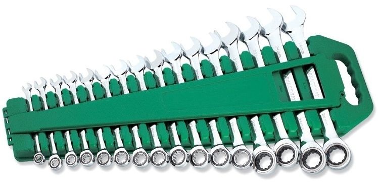 JONNESWAY W45516S 48705 Набор ключей комбинированных трещоточных 8-24 мм, 16 предметов