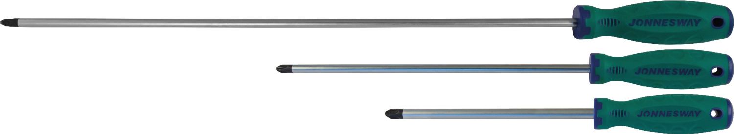 JONNESWAY D71P060 46094 Отвертка стержневая крестовая ANTI-SLIP GRIP, PH0x60 мм