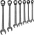 JONNESWAY W45107S 47741 Набор ключей комбинированных трещоточных 10-19 мм, 7 предметов