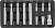 JONNESWAY S29H4111S 47395 Набор вставок-бит 10 мм Spline М-профиль (30 и 75 мм), М5-М12, 11 предметов