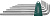 JONNESWAY H06SM107S 47097 Комплект угловых шестигранников Extra Long с шаром 2,5-10 мм, S2 материал, 7 предметов