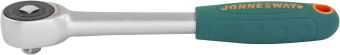 JONNESWAY R6602 46297 R6602 Рукоятка трещоточная ротационная со сквозным приводом 1/4"DR, 60 зубца, 180 мм