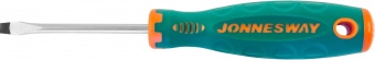 JONNESWAY D71S575 49953 Отвертка стержневая шлицевая ANTI-SLIP GRIP, SL5.5х75 мм