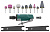 JONNESWAY JAG-0903FMK 48524 Бормашинка пневматическая 120 мм с насадками, патрон 6 мм, 25000 об./мин., 113 л/мин.