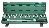 JONNESWAY T30200NS 49853 Ключ динамометрический 1/2"DR  40-200 Нм. со сменными рожковыми насадками 13-30 мм  и приводом в наборе, 11 предметов
