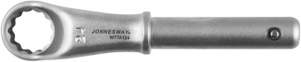 JONNESWAY W77A124 46318 W77A124 Ключ накидной усиленный, 24 мм, d18.5/180 мм
