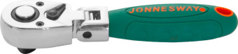 JONNESWAY R4204 46384 R4204 Рукоятка трещоточная укороченная с шарниром 1/2"DR, 36 зубцов, 190 мм