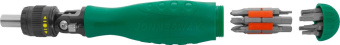 JONNESWAY DR0219S 46476 DR0219S Рукоятка отверточная с шарниром со вставками-битами в наборе, 19 предметов